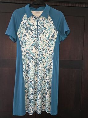 Jofit Golf Dress Womens Small Turquoise White Matching Shorts